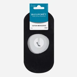 2 paires de chaussettes invisibles BLEUFORET noires Pointure 36-38
