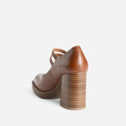 Babies à talon camel