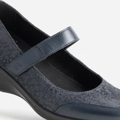 Babies compensée FRANCE ARNO marine cuir