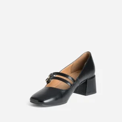 Babies noir double bride à talon