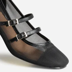 Babies noire résille à talon