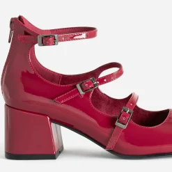Babies rouge vernie à talon triple bride