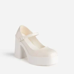 Babies TEXTO écrue vernie à plateforme