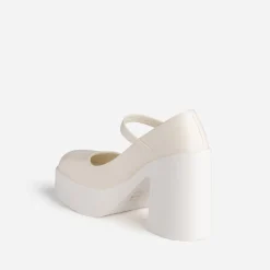 Babies TEXTO écrue vernie à plateforme