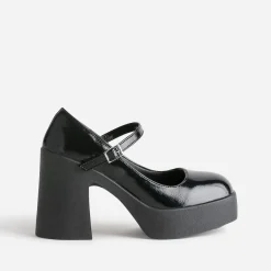 Babies TEXTO noire vernie à plateforme