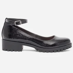 Babies TEXTO noire vernie à semelle crantée