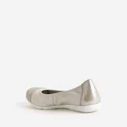 Ballerine CAPRICE beige élastiquée à bout irisé