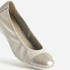 Ballerine CAPRICE beige élastiquée à bout irisé