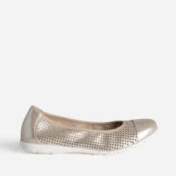 Ballerine CAPRICE dorée élastiquée cuir ajouré
