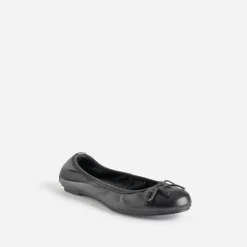 Ballerine éco-conçue BUGGY noire en cuir