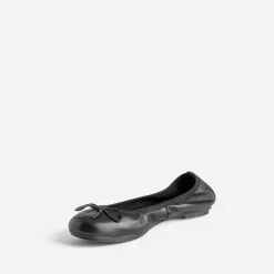 Ballerine éco-conçue BUGGY noire en cuir