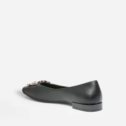 Ballerine noire avec décor écailles