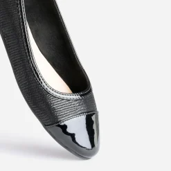 Ballerine noire bi matière