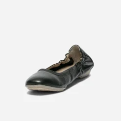 Ballerine noire en cuir