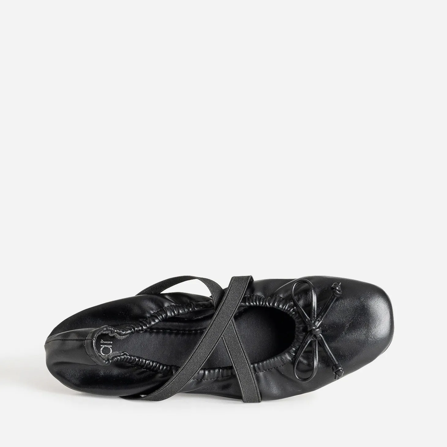 Ballerine noire élastiquée brides croisées