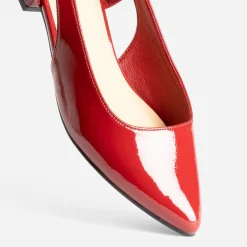 Ballerine slingback rouge vernie