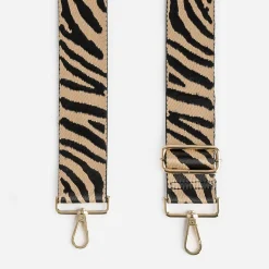 Bandoulière amovible TEXTO noire à motif zèbre