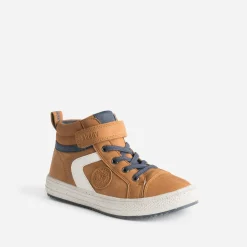 Basket BUGGY camel, écru et marine