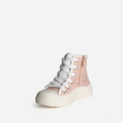 Basket BUGGY rose toile pailletée