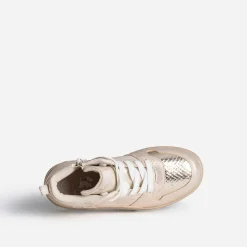 Basket CHIPIE beige et dorée bi-matière