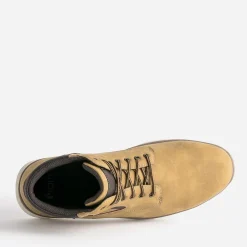 Basket jaune ocre et marron