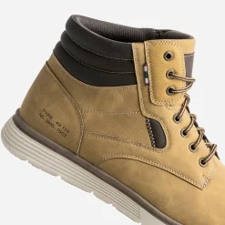 Basket jaune ocre et marron