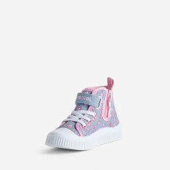 Basket PAT PATROUILLE bleue toile fleurie