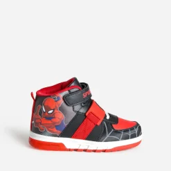 Basket SPIDER-MAN noire et rouge lumineuse