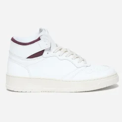 Basket TEXTO blanche et bordeaux