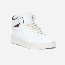 Basket TEXTO blanche et bordeaux