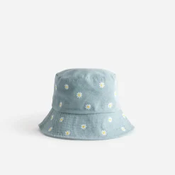 Bob baby blue broderies fleurs