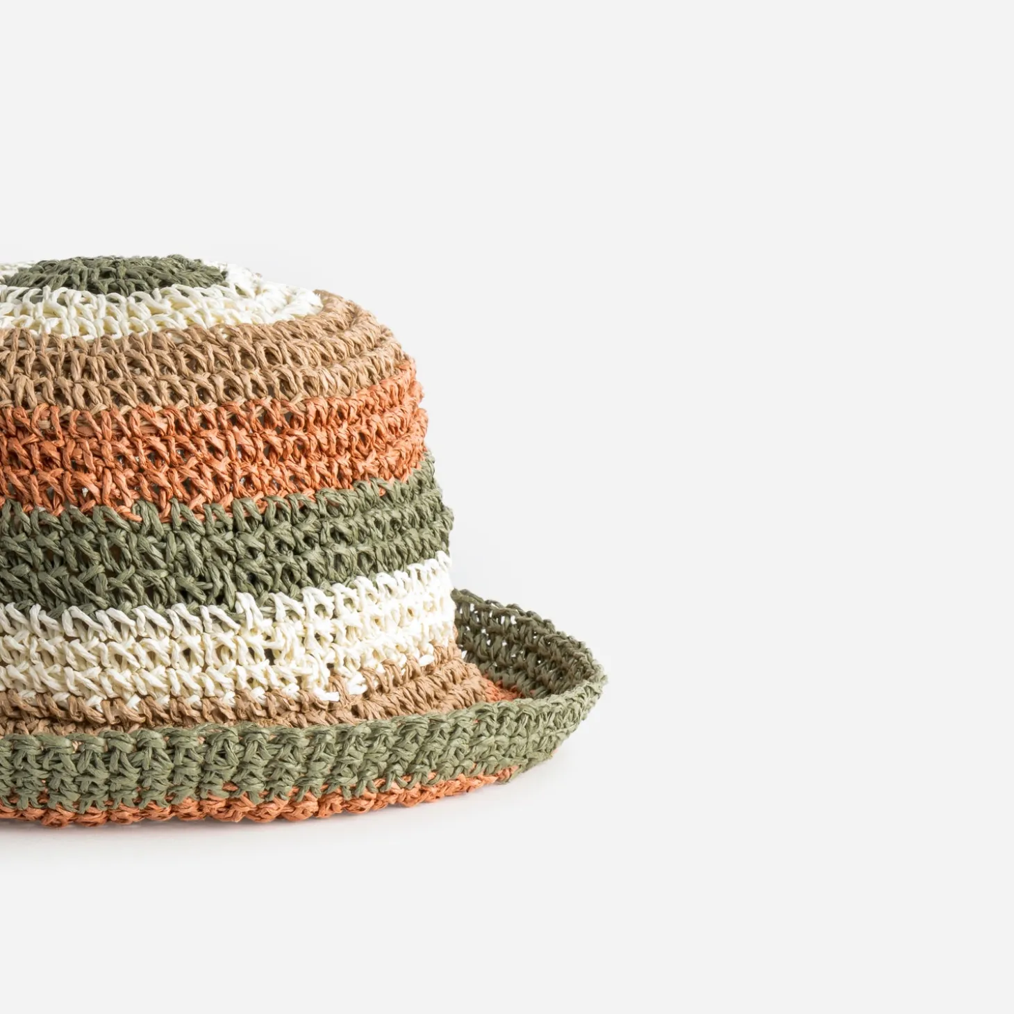 Bob TEXTO beige paille papier rayures