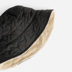 Bob TEXTO réversible noir et sherpa écru