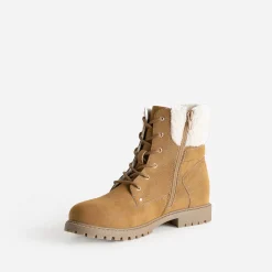 Boots à lacet BUGGY camel fourré