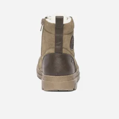 Boots à lacet BUGGY taupe suédé et fourré