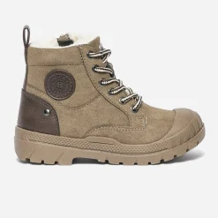 Boots à lacet BUGGY taupe suédé fourré