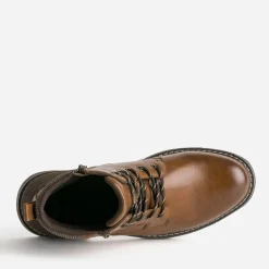 Boots à lacet cognac