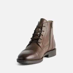 Boots à lacet marron cuir