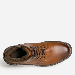 Boots à lacet marron fourré