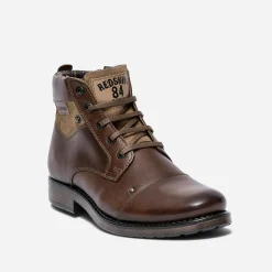 Boots à lacet REDSKINS marron en cuir
