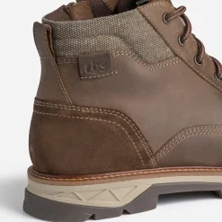 Boots à lacet TBS marron en cuir
