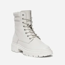 Boots à lacet TEXTO écru éco-conçu en cuir