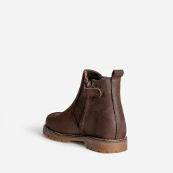 Boots BUGGY marron en cuir velours