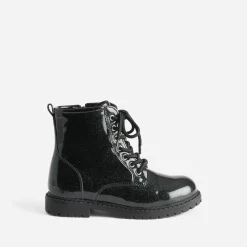 Boots BUGGY noir pailleté à lacet