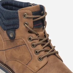 Boots camel à lacet