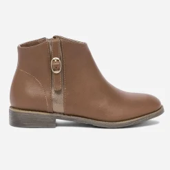 Boots camel avec boucle côté