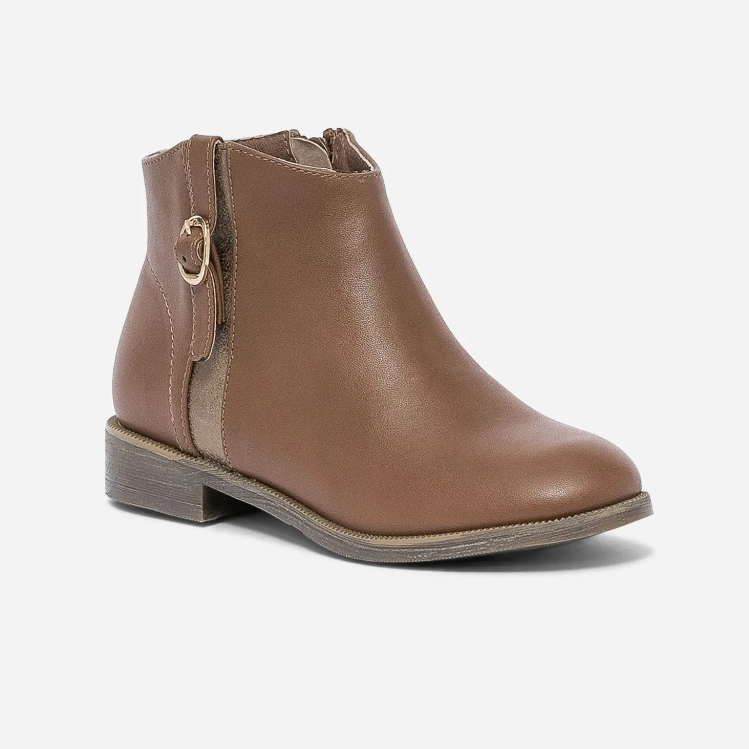 Boots camel avec boucle côté