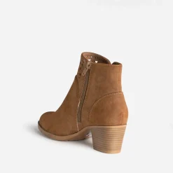 Boots camel suédé détails perforés
