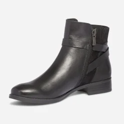 Boots CAPRICE noir à bride cloutée