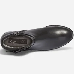 Boots CAPRICE noir à bride cloutée